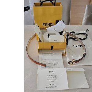 펜디 FF 다이아몬드 양면사용 여성벨트 (카멜/연베이지