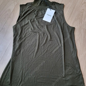 띠어리 탑 모달 실크 탑 카키 S사이즈