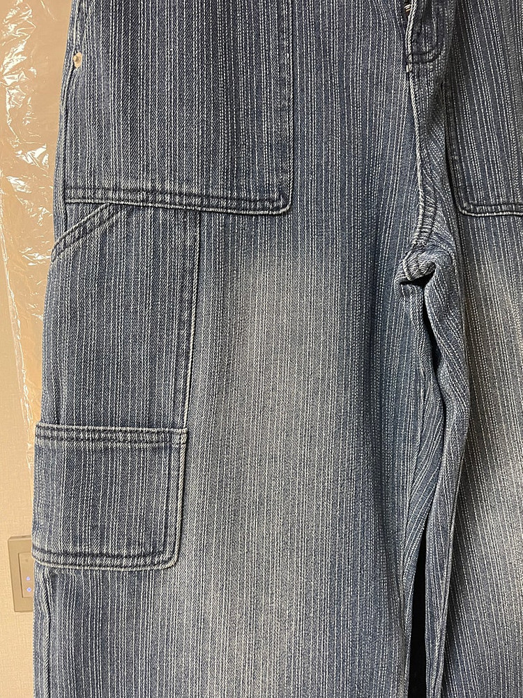 알리스 카펜터 스트라이프 데님 m사이즈--2