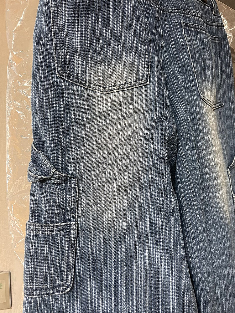 알리스 카펜터 스트라이프 데님 m사이즈--3