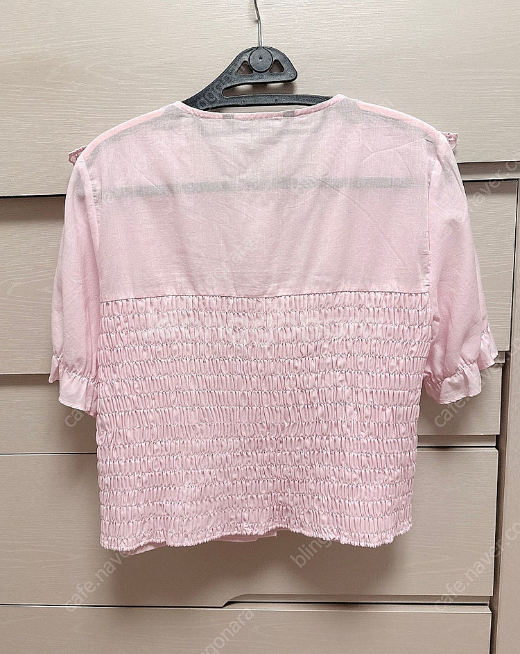 zara 자라 자수 핑크 블라우스 카라셔츠 L 새상품 ...--1