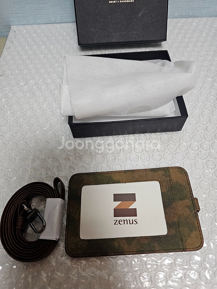 새상품[정품]ZENUS밀리터리 넥타입 가죽카드홀더--1
