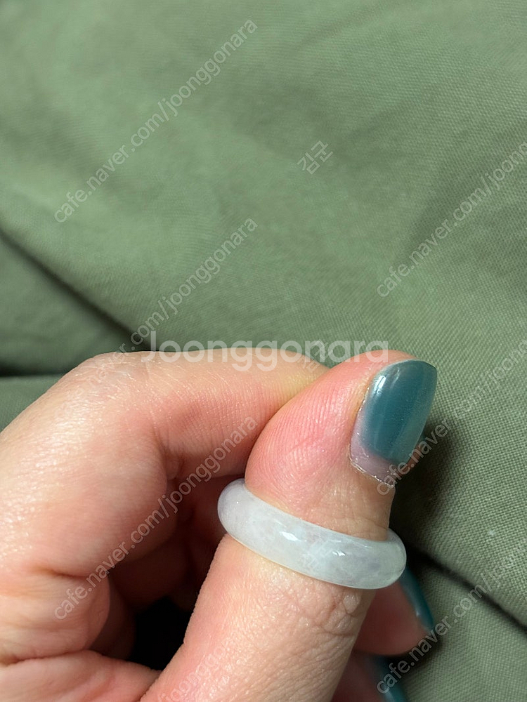 새제품 빙종 천연 비취반지 옥반지 a제이드--5