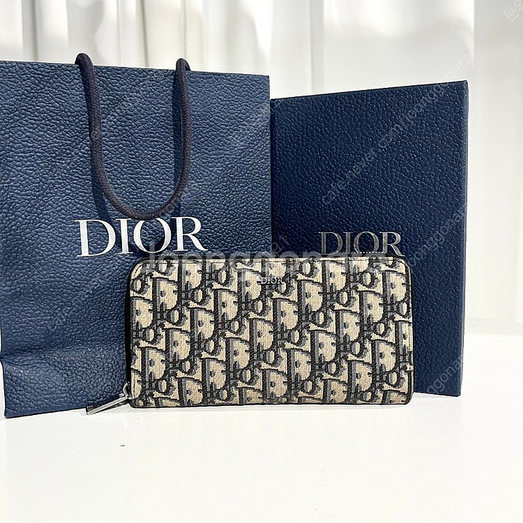 디올 오블리크 지퍼돌이 장지갑--0