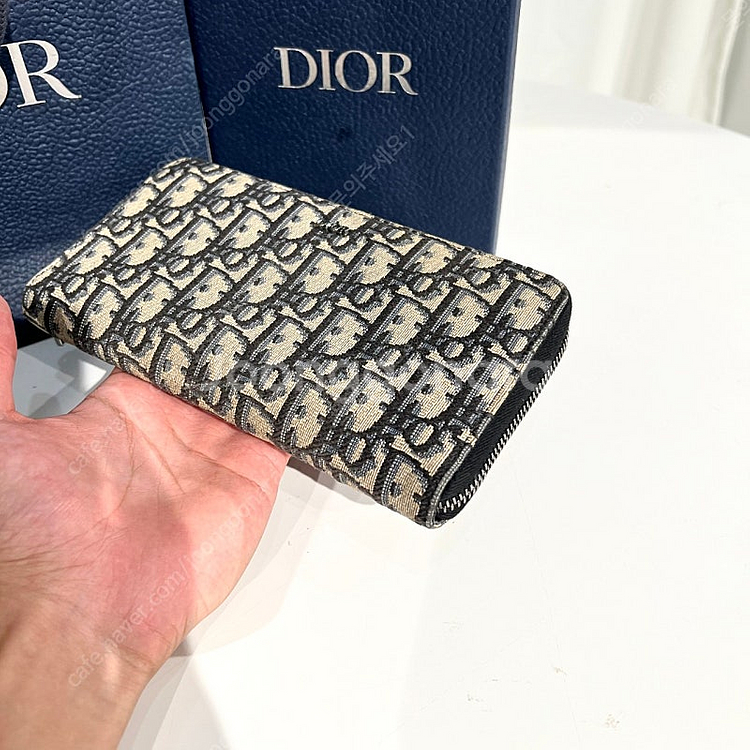 디올 오블리크 지퍼돌이 장지갑--2