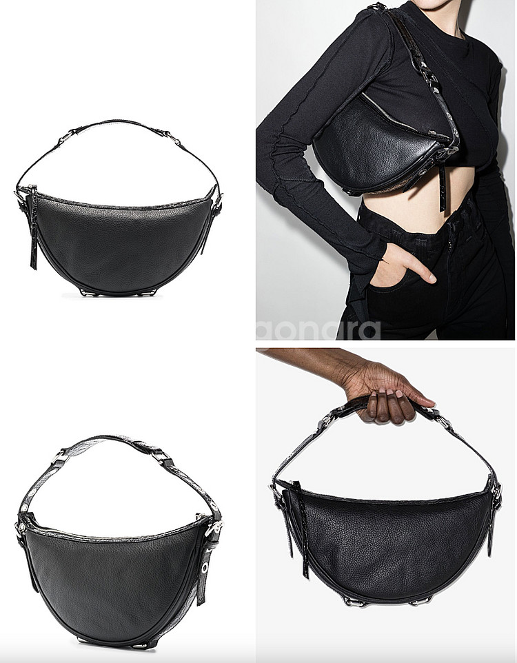 바이파 가방 gib백 gib crocs flat grain leather 가죽 블랙 판매합니다!--0