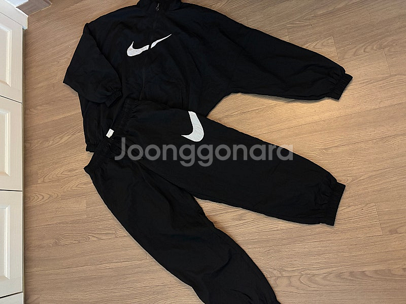 새상품급 나이키 오버핏 우븐 바람막이 조거팬츠세트 남여...--0