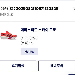 아식스 메타스피드 스카이 도쿄 290
