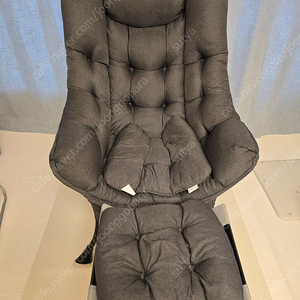 캠프밸리 수유의자 밀란플러스 여름용 다크그레이, 스툴포함. 상태좋음