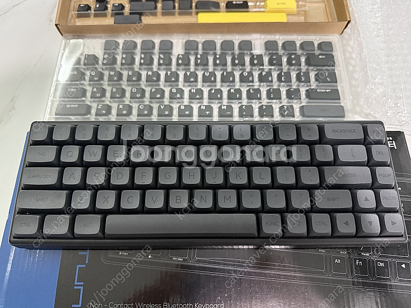 한성 무접점 키보드 GK868B 35g 블랙 + 먹각--0