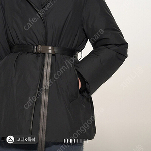 한섬 타임 벨티드 구스 다운 점퍼