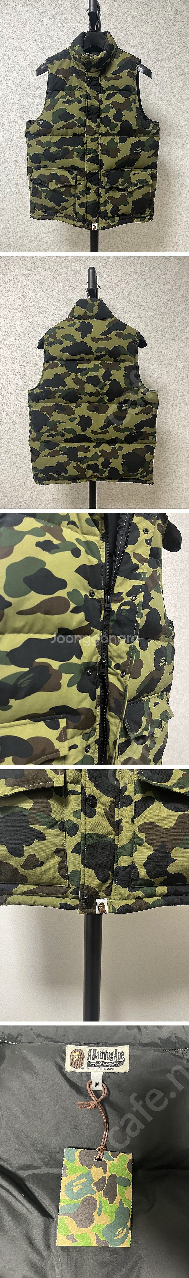베이프 BAPE 카모플라주 녹계 패딩베스트 M--0