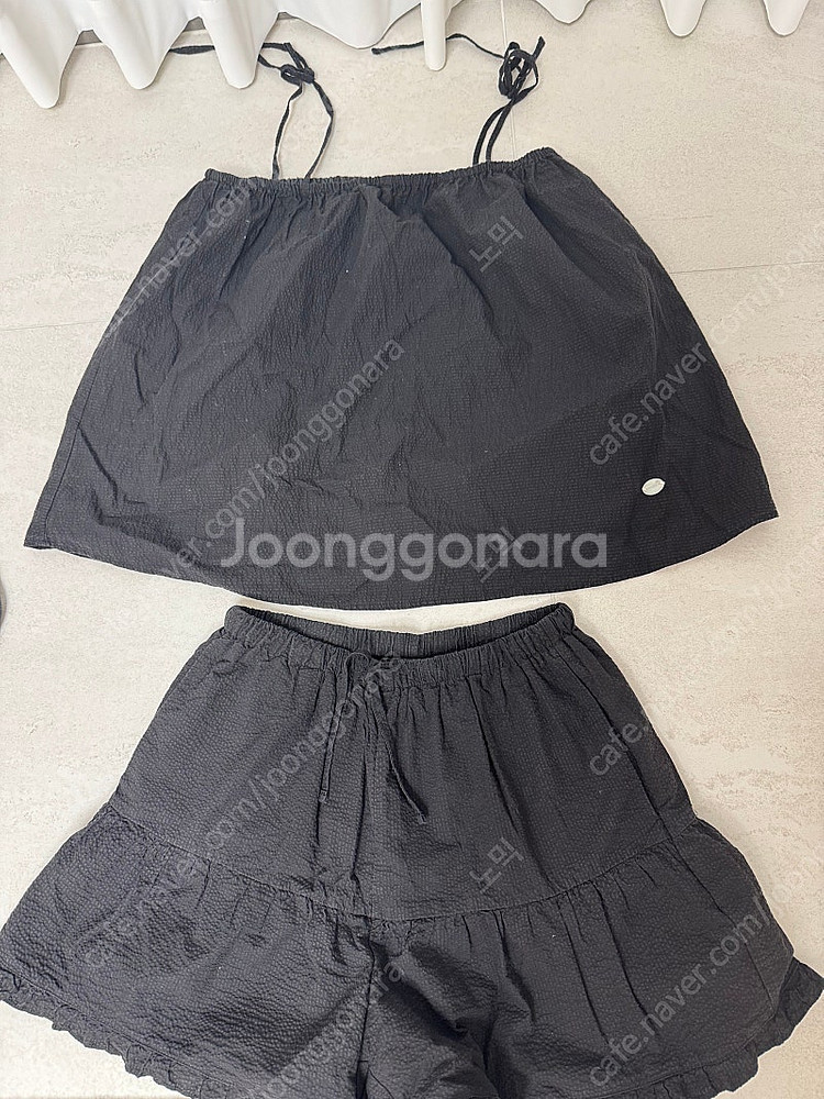 시어서커 파자마(어깨 리본 끈 조절 가능) 상하의 fr...--0