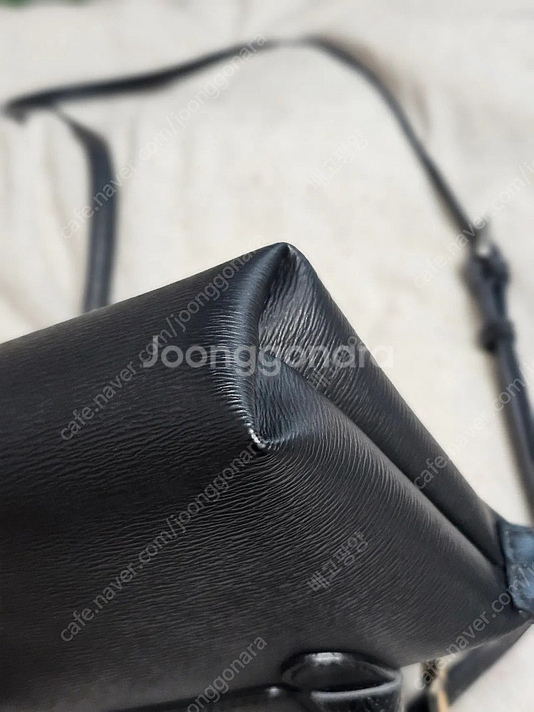 롱샴 르 플리아쥬 시티 미니 핸들 파우치 백 블랙--6