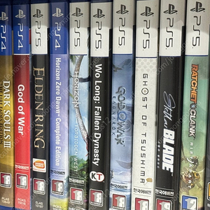 ps5) p의 거짓, 갓오브워 라그나로크, 엘든링, 와룡, 고스트 오브 쓰시마, 스텔라 블레이드, 라쳇&클랭크
