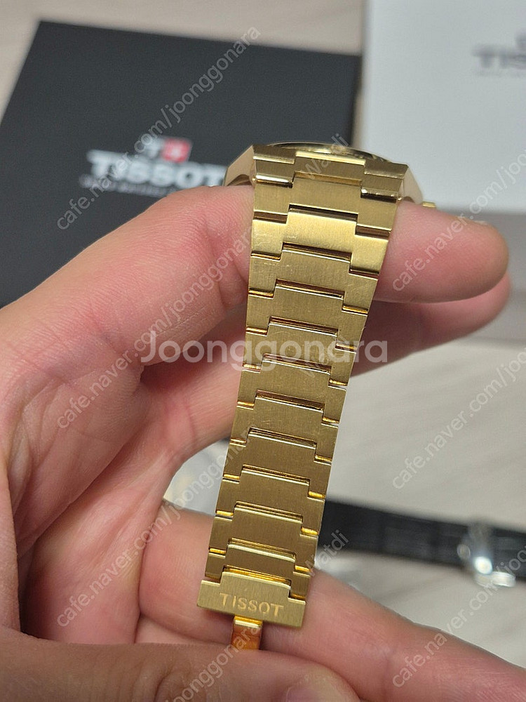 티쏘 prx 35mm 쿼츠 골드 pvd--5