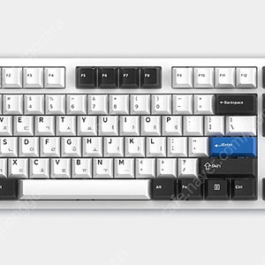 다얼유 ek87pro 화이트 저소음머스타드축 키보드 미개봉 새제품