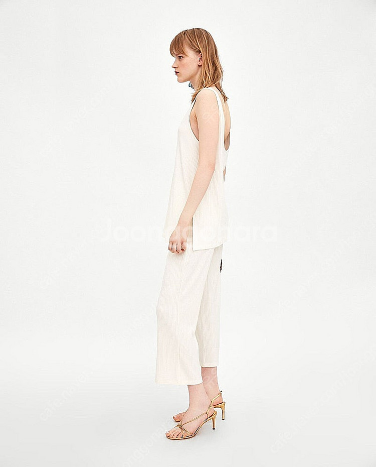ZARA 자라 골지 밴딩 팬츠 아이보리, 자라 밴딩 팬...--6