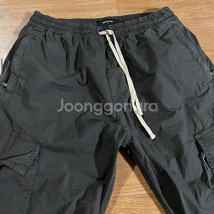 [34-36] 리프리젠트 밀리터리 카고 조거팬츠, 솔리...--5