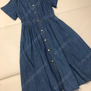 데님 청 롱 플레어 원피스 올드머니룩 하객룩 결혼식 출근룩 랑방스타일 169000원 이미지