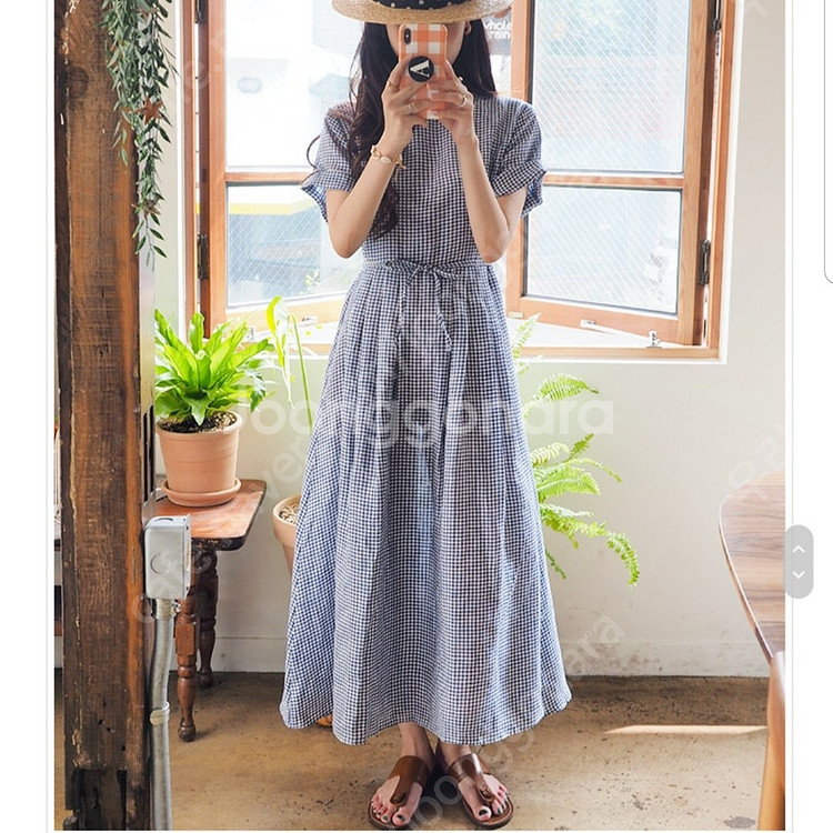 린넨 리본 원피스, 블랙 민소매 원피스, 생지 청스커트...--0