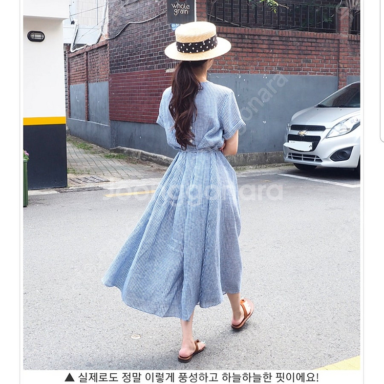 린넨 리본 원피스, 블랙 민소매 원피스, 생지 청스커트...--2