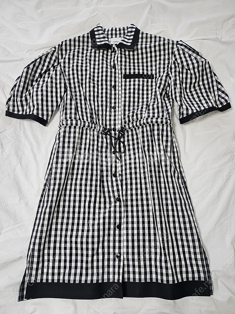 버버리 깅엄체크 셔츠 원피스--0