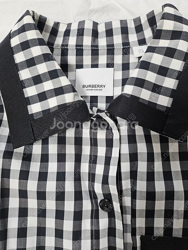 버버리 깅엄체크 셔츠 원피스--2
