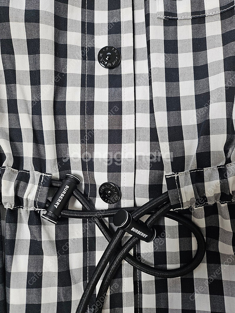 버버리 깅엄체크 셔츠 원피스--3