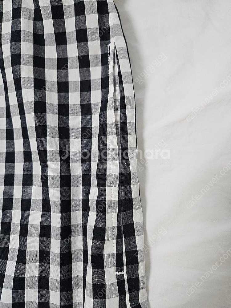 버버리 깅엄체크 셔츠 원피스--6