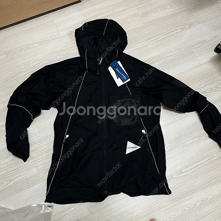 새상품) [XL]앤드원더 브레스 립 후디 자켓 블랙--0