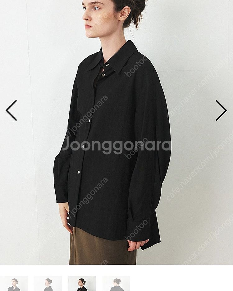 새상품) 모한 mohan 랩 레이어드 셔츠 블라우스 블...--6