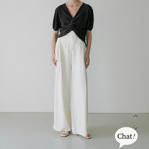 아워 꼬모스 핀턱 스트라이프 팬츠 스몰 새상품(현재도 판매중) comos868 outside pocket stripe pants 크림 S-마지막내림-