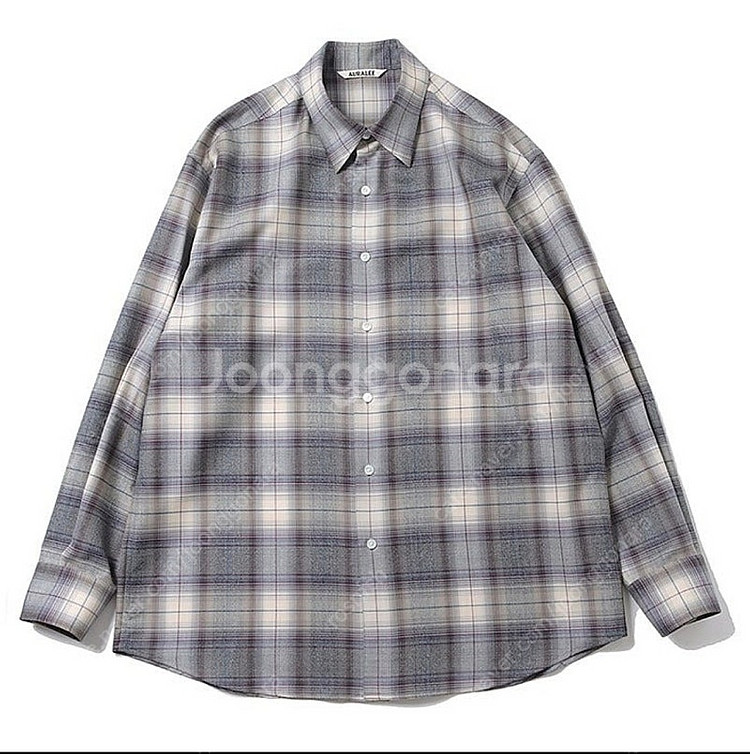 오라리 23fw 울체크셔츠--0