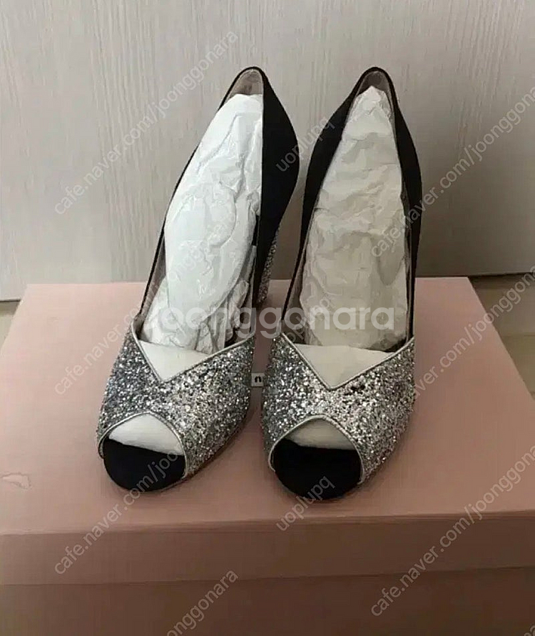 미우미우 구두 glitter pump--2