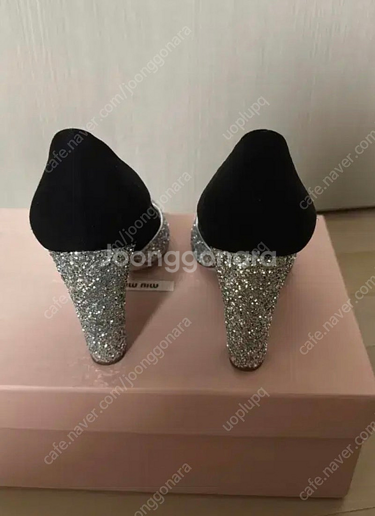 미우미우 구두 glitter pump--4