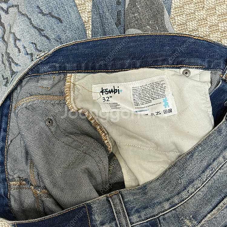 (32) Ksubi 수비 빈티지 프린팅 데님 진--8