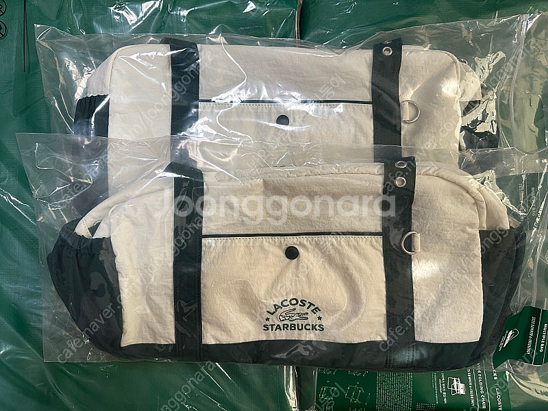 스타벅스 라코스테 프리퀀시 보스톤백 멀티플백 가방 그린...--0