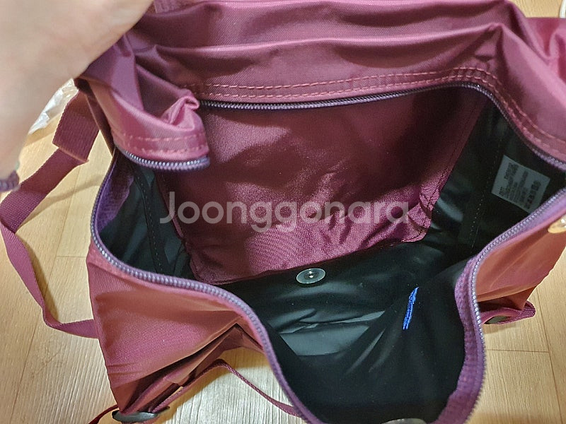 [미사용]롱샴 르 플리아쥬 백팩 wine color--1