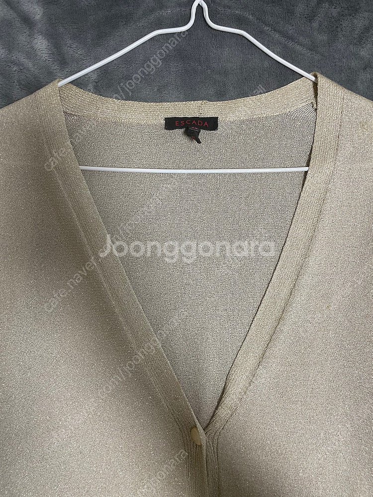 에스카다 반짝이 가디건 정품--1