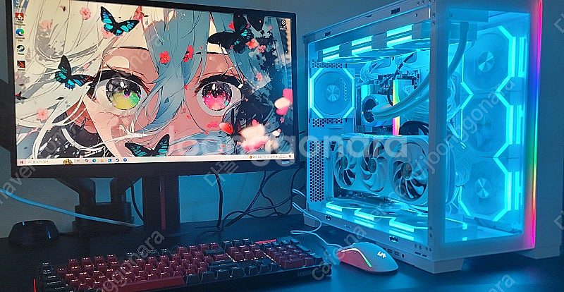 개인) 7800x3d 4080 화이트 게이밍 컴퓨터--0