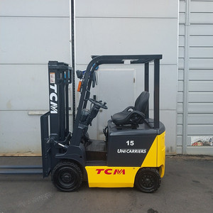 TCM 전동지게차 1.5톤 2단 3000MM FB15-8 좌식지게차[신차수준]중고