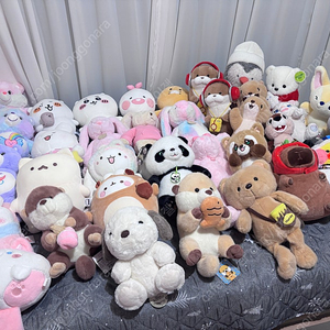 인형 뽑기 대량 케어베어스, 담곰이, 춘식이, 몰랑이, 슈야, 치이카와, 푸바오, 망붕이, 사막여우, 주토피아, 카피바라 등 인형 35개