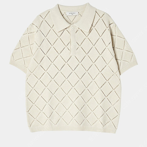 에프터프레이 다이아몬드 크로쉐 폴로 니트 티셔츠