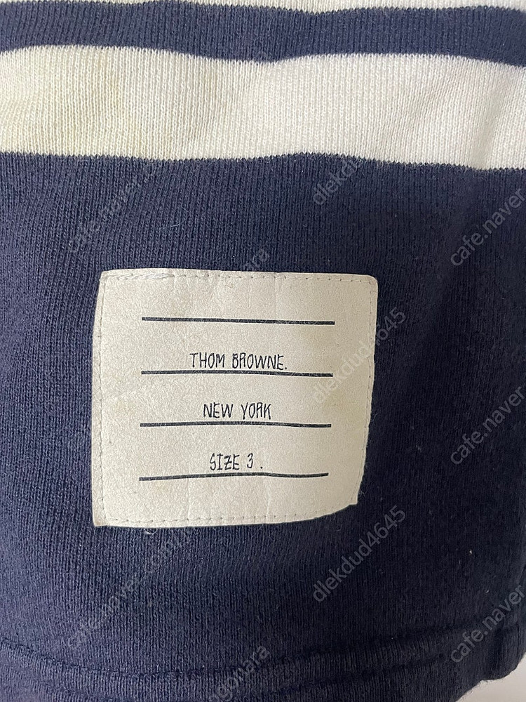 [3] 톰브라운 네이비 사선완장 반바지 이미지