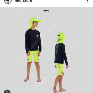 히로 로고 드로잉래쉬가드 블랙 140