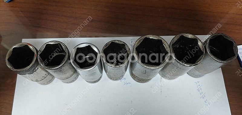 (정비공구)육각 대형복스알 복수알 7개.--1