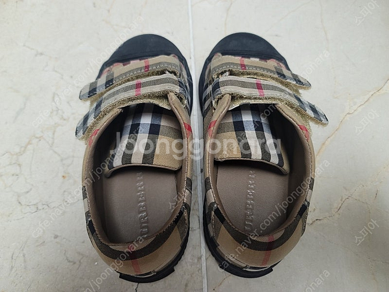 버버리 키즈 체크 스니커즈 29 Size--9