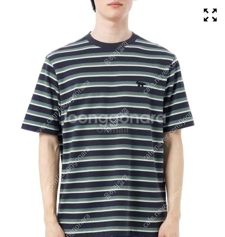 25SS 메종키츠네 팍스 패치 스트라이프 L사이즈--2