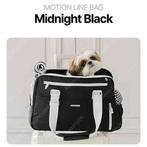 펫츠랜드 모션라인백 블랙 M 강아지 이동가방